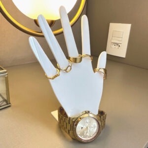 Expositor Display Para Anel, Joias E Anéis De Semijoias E Bijuterias Modelo Mão De Acrílico Branco